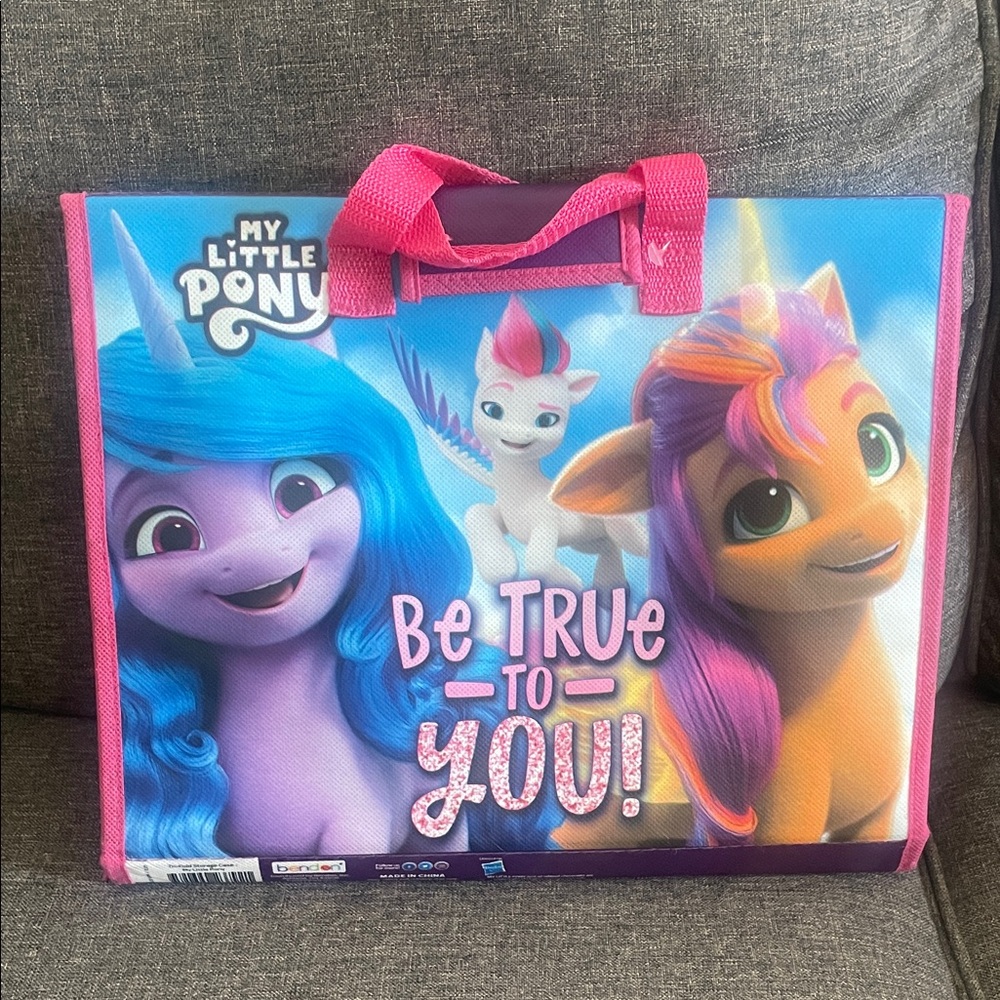 My Little Pony Pink and Blue Tri Fold storage case